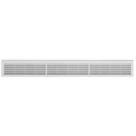 First Griglia da incasso con rete antinsetti L 1042 XH 130mm e foro 1008 x 96mm in ABS di colore bianco per ventilazione in ambienti interni ed esterni