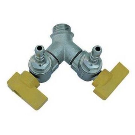 BOLLA MASCHIO 2 RUBINETTI A SQUADRA 1/2 x 0,8 Gpl ENOLG