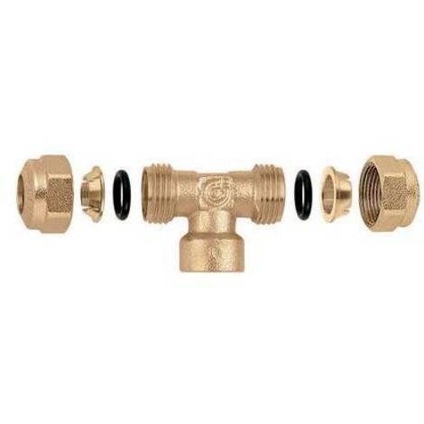 RACCORDO O-RING A TEE FEMMINA PER TUBO RAME 1/2 - 16 CALEFFI