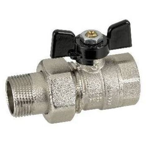 VALVOLA A SFERA FEMMINA BOCCHETTONE CON FARFALLA 1/2"  DN 15 BUGATTI
