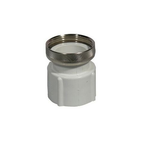RACCORDO ABS BIANCO CON GHIERA IN OTTONE 11/4 x 32