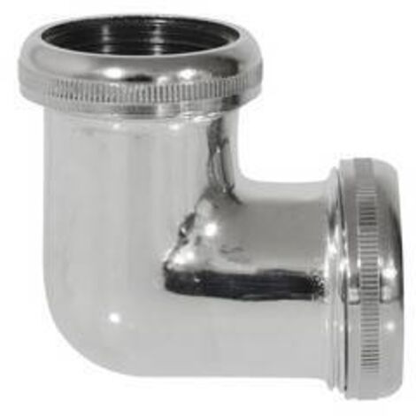 RACCORDO 90° CROMATO CON DUE GHIERE 11/4 x 32 Ghidini