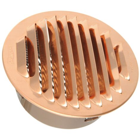 GRIGLIA TONDA IN METALLO DA INCASSO CON IMBOCCO IN PLASTICA Rame D. 175 mm - Imb. 135 mm FIRST