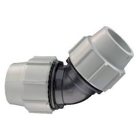 GOMITO A 45° PLASSON PER TUBO POLIETILENE Misura: Diam. 32