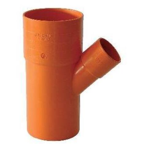 DERIVAZIONI  45° RIDOTTE IN PVC ROSSO Diam. 100 x 50