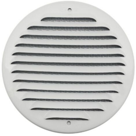 First Griglia di ventilazione tonda in metallo da sovrapporre   175 mm colore alluminio bianco (1/3)