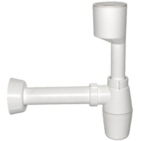 SIFONE A BOTTIGLIA PER ORINATOIO BIANCO 40 x 230 mm. BONOMINI