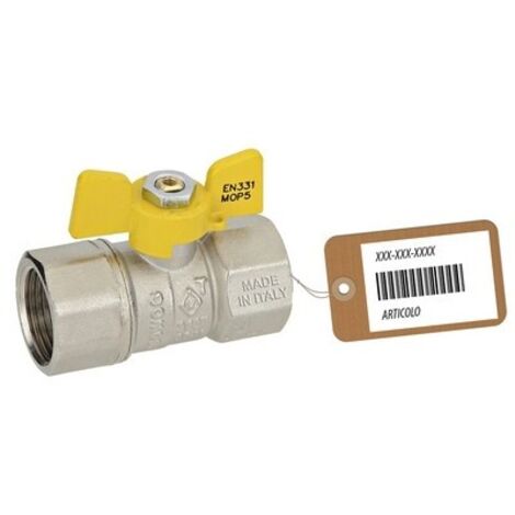 VALVOLA A SFERA GAS FF CON FARFALLA MOD. DAKOTA F-BRICO 3/4" DN 15
