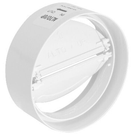 GIUNTO PER TUBI TONDI IN ABS CON VALVOLA A FARF. Diam. 125 mm