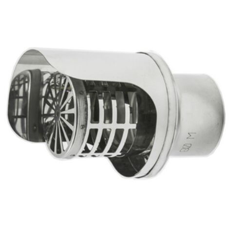 TERMINALE PELLET INOX Diam. 80 (1/2)