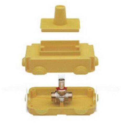 VALVOLA A SFERA GAS CON SCATOLA ISPEZIONABILE DA INCASSO 3/4 x 18 DN 15