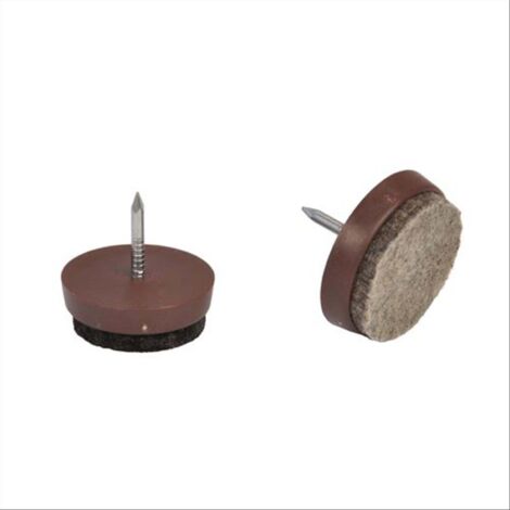 SCIVOLI PER MOBILI CON FELTRINO mm 26 - colore marrone MARAZZI 20 PZ (1/2)