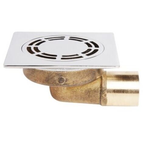 PILETTA PAVIMENTO QUADRA OTTONE CON GRIGLIA CLASSICA Diam. 40 TEA