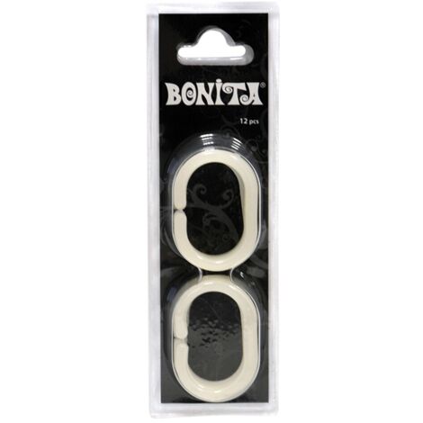 Confezione 12 anelli per tenda doccia colore bianco ricambio accessori bagno (1/2)