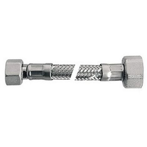 FLESSIBILE INOX MOD. LUX NORMALE CM. 15 CON GUARNIZIONE MF 1/2x3/8