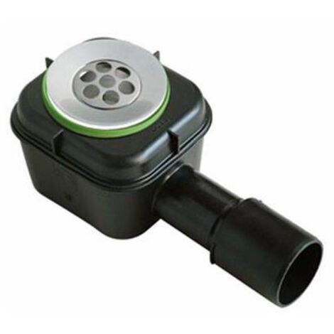 POZZETTO SIFONATO PVC MOD. "SPLASH" NERO PER PIATTI DOCCIA Flangia diam. 80