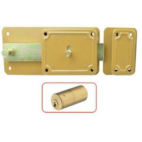 SERRATURA FERROGLIETTO 'P-CF' P50 -5 mand.E40 Dx scroc.45°incorp. 2 PZ (1/5)