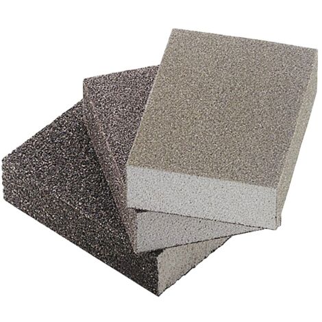 SPUGNA ABRASIVA A 4 LATI 'GRINSPON' grana fine (gr. 180) 10 PZ (1/2)