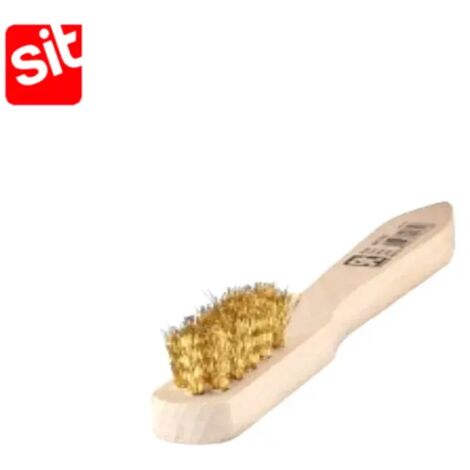 SIT 618 SPAZZOLE MANUALI CON MANICO IN LEGNO FILAMENTO IN OTTONE