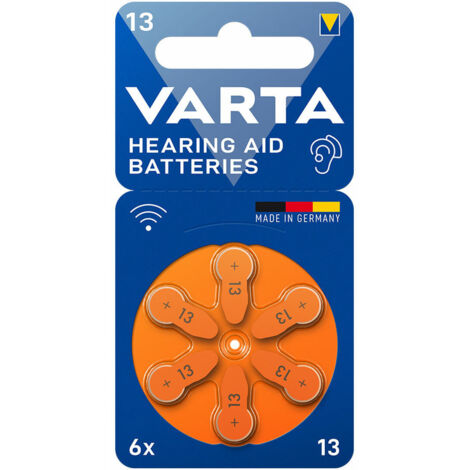 Varta 393552 Batterie a Bottone per Apparecchi Acustici V13 6 Pezzi (1/2)