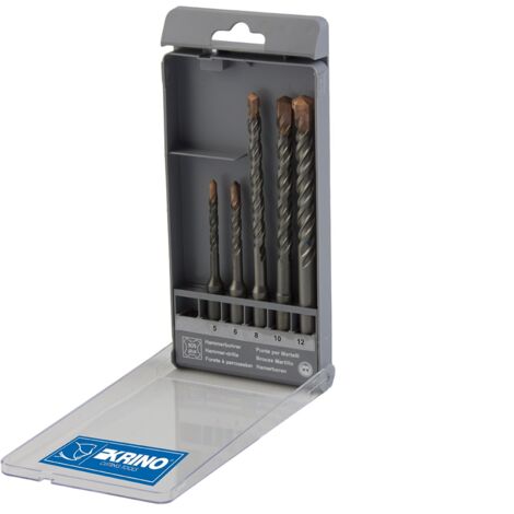 KRINO 3165203 Set 5 Pezzi Punte SDS-Plus per Cemento e calcestruzzo, Acciaio (1/2)