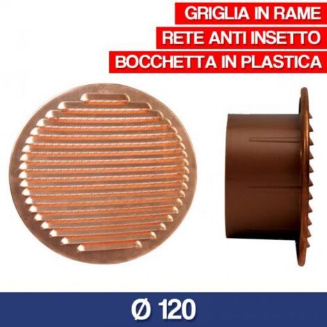 GRIGLIA GRIGLIE DI AREAZIONE IN RAME TONDA DIAMETRO 120