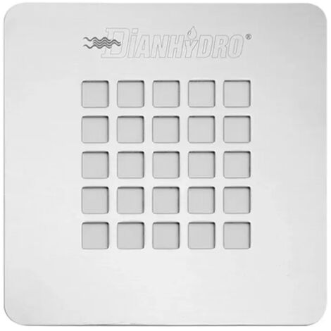 Griglia per piatto doccia in acciaio inox quadrata 12,5x12,5 cm
