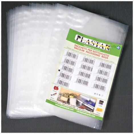 BUSTA GOFFRATA 20X40 CM P/SOTTOVUOTO 100 PZ (1/4)