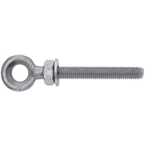Occhiolo M8x62 classe 8.8 zincato bianco con dado e rosetta. (50 Pz.)