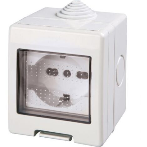 POLYPOOL PP0166X CASSETTA EST. IP55  CON PRESA BIPASSO SCHUKO