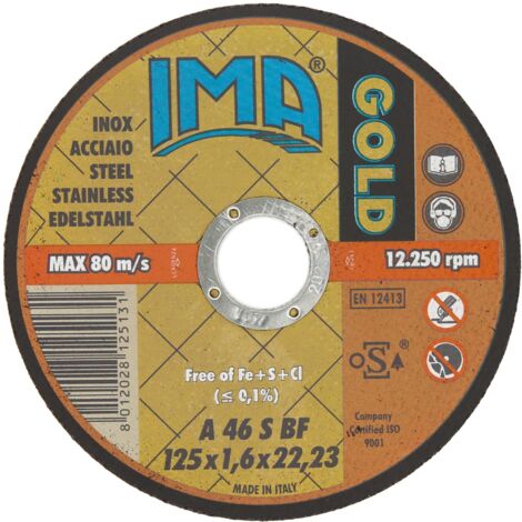 IMA DISCO P/INOX GOLD PIANO D 125X1,6 MM (1/2)