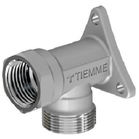 RACCORDO CURVO FEMMINA CROMATO CON FLANGIA 1/2 - 24X19 fil (D.16)