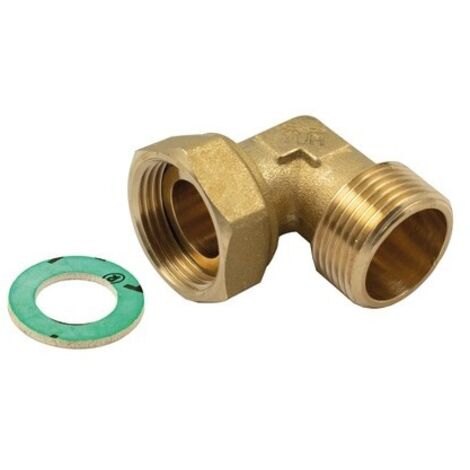 RACCORDO CURVO M-F CON GIRELLO E GUARNIZIONE PIANA 1/2x1/2