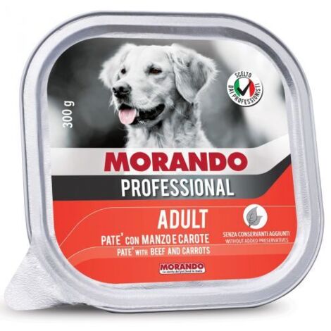 CIBO CANE MORANDO VSC 300 G PATE MANZO CAROTE