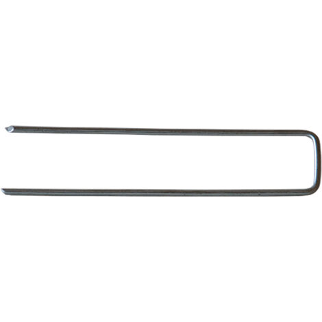 PICCHETTO FERMARETE A 'U' testa quadra - PZ 100 mm. 170x30 - Ø 3 mm. (1/5)