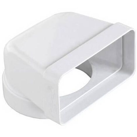 CURVA VERTICALE PER PASSAGGIO DA TUBO TONDO A RETTANGOLARE D. 150/220x90 mm