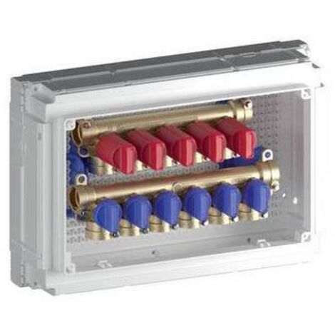 KIT COLLETTORE SANITARIO MULTI INTERCETTAZIONE DA INCASSO 6+5 USCITE 6+5 Fastec F13
