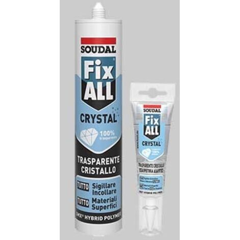 SIGILLANTE ADESIVO FIX ALL CRYSTAL TRASPARENTE SOUDAL - Ml 125 trasparente