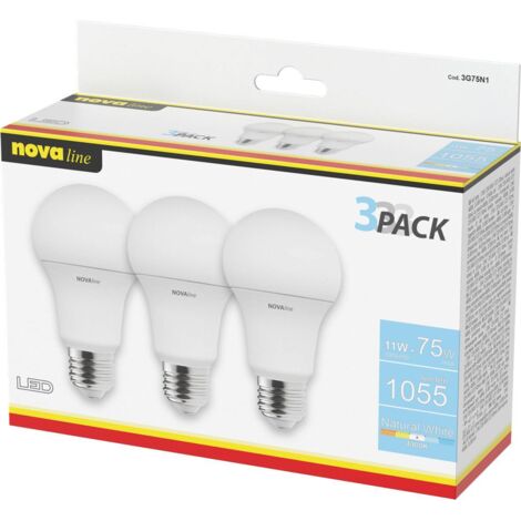 NOVA LAMPADINA LED GOCCIA CLASSIC E27 11W 4000K 3 PZ (1/4)