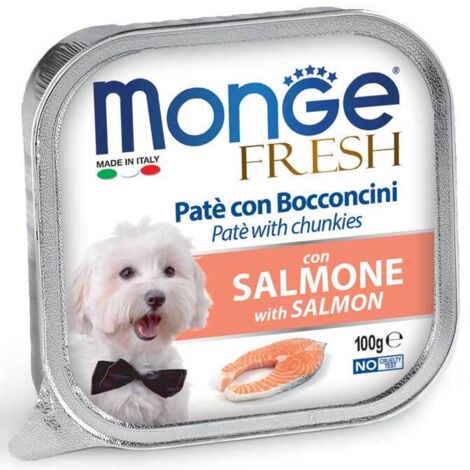 Monge Dog Fresh Adult Salmone  - Monge Dog Fresh Adult Salmone - Vaschetta Da 100 Gr