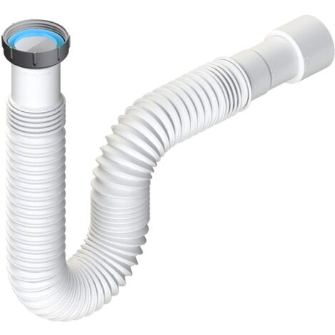Tubo di scarico flessibile con attacco 1"1/4 e uscite Ø32 e Ø40 mm L.B. PLAST D223-M Bianco