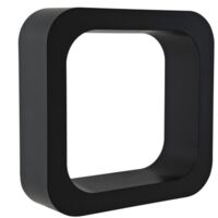 Mensola supporto lettering O in abs colore liquirizia per doccia bagno vasca