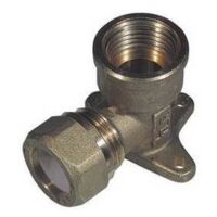 GOMITO CON FLANGIA PER RAME CON OGIVA TEFLON TIEMME 3/8 x 12 TIEMME