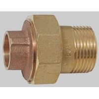 BOCCHETTONE BRONZO A 3 PEZZI DIRITTO FILETTATO MASCHIO A SALDARE FEMMINA - 12 x 1/2
