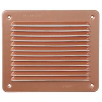 First Griglia di ventilazione rettangolare in metallo da sovrapporre con rete 193X165 mm alluminio ramato