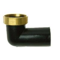 RACCORDO CURVO BASSO CON DADO GIREVOLE IN OTTONE Misura: 1"1/2 x Diam. 40