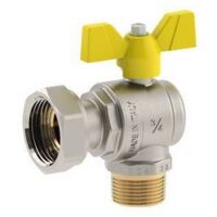 VALVOLA A SFERA PER GAS A SQUADRA MASCHIO DADO GIREVOLE 1/2M x 3/4D FIV