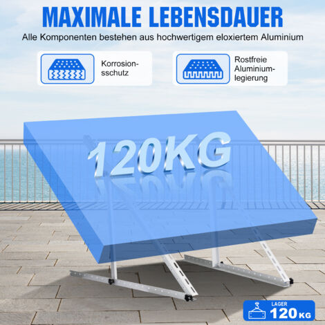 ECO-WORTHY 45" (114cm) Solarpanel-Neigungshalterungen mit einstellbarem Winkel für Boot, Wohnmobil, Dach, Off-Grid-System (45-Zoll-Lange)
