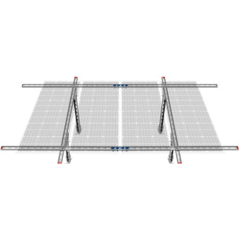 ECO-WORTHY verstellbare Solarmodul halterung für Solarpanel bis zu 4 Solarmodule