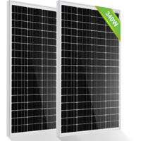 ECO-WORTHY Solarpanel 12V 340W Monokristallines Solarmodul Netzteil für Wohnwagen, Wohnmobil, grunes Haus, Ein-/Aus-Gitter-System erhaltlich (2pcs 170W)